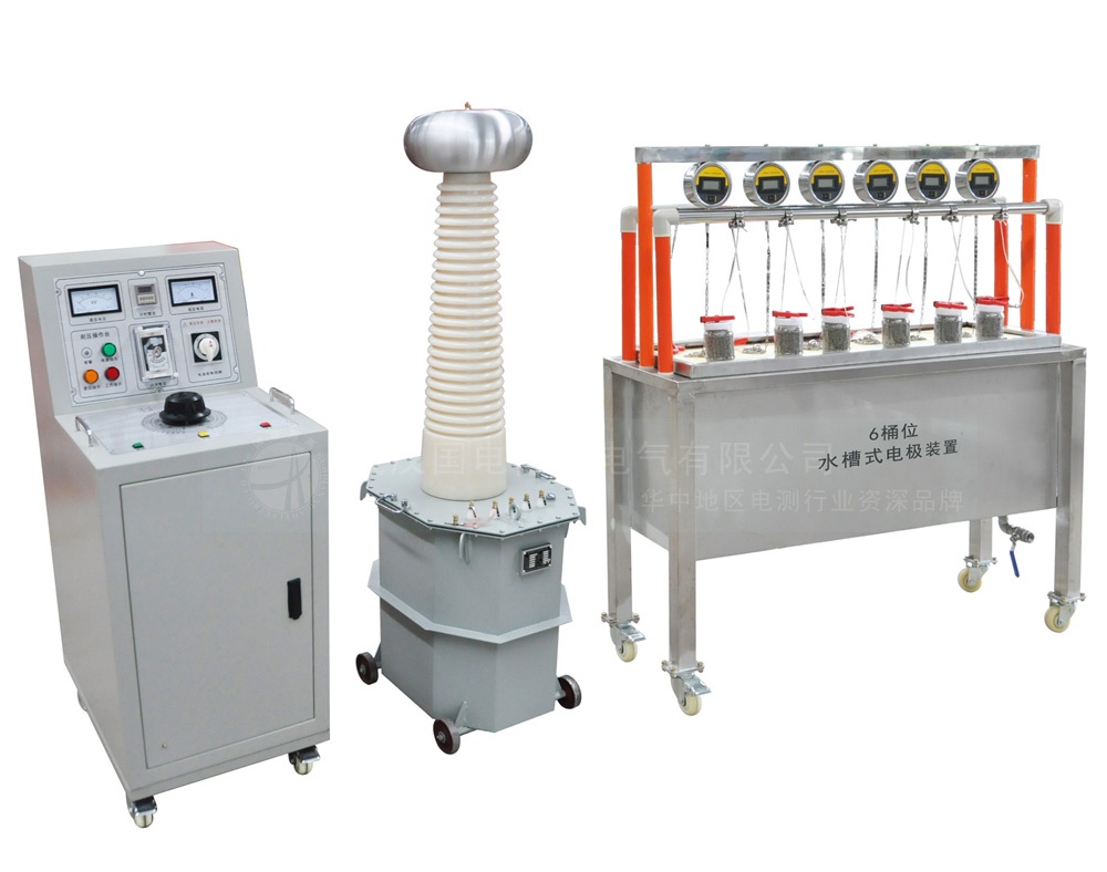 絕緣手套（靴）耐壓試驗(yàn)裝置指針臺(tái)油變水槽式（6桶位）